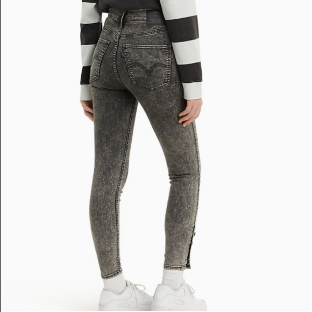 Levis Mile High Super Skinny Acid Wash Jeans